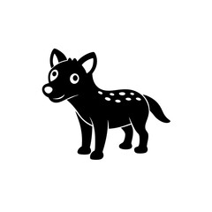 Hyena cartoon vector silhouette