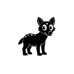 Hyena cartoon vector silhouette