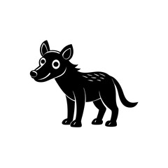 Hyena cartoon vector silhouette