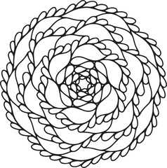 black and white flower vector mandala design