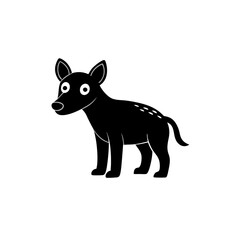 Hyena cartoon vector silhouette