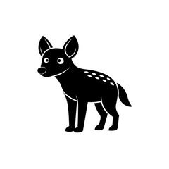 Hyena cartoon vector silhouette