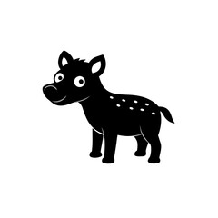 Hyena cartoon vector silhouette