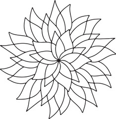 black and white flower vector mandala design