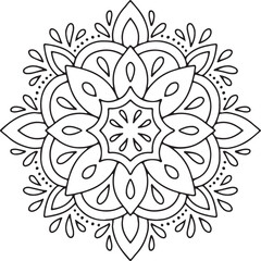 black and white flower vector mandala design