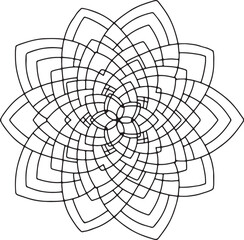 Obraz premium black and white flower vector mandala design