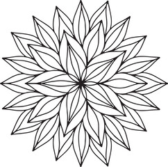 black and white flower vector mandala design
