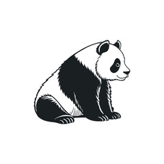 Sitting Panda Illustration
