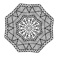 black and white flower vector mandala design