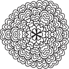 black and white flower vector mandala design
