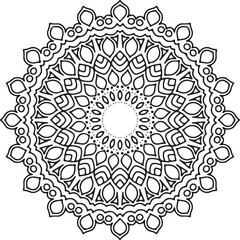 black and white round ornament