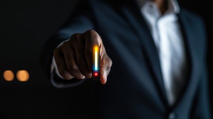 Businessman Presenting Important Alert Notification