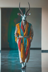Animals wearing fashionable clothes