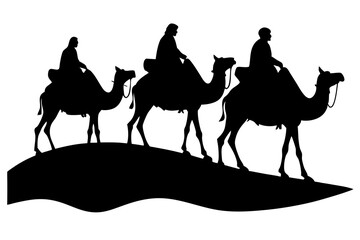 Faithful Journey isolated vector silhouette