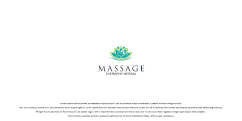 Creative massage logo design with unique concept premium vector