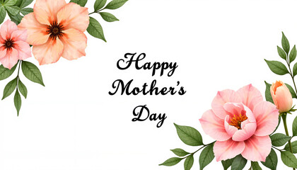 Elegant floral design for a heartfelt Mother's Day greeting