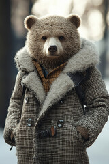 Animals wearing fashionable clothes