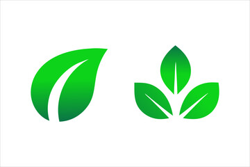 Leaves Icon - Vector Stock Illustration. Leaf Shapes Collection