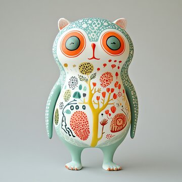 A whimsical creature with a mix of human and animal traits, symbolizing irrationality