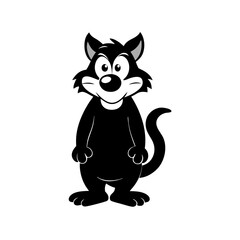 Tasmanian Devil cartoon vector silhouette