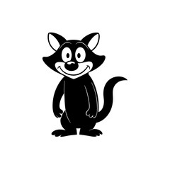 Tasmanian Devil cartoon vector silhouette