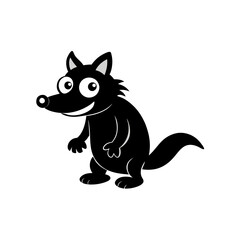 Tasmanian Devil cartoon vector silhouette