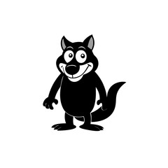 Tasmanian Devil cartoon vector silhouette