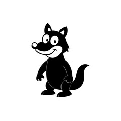 Tasmanian Devil cartoon vector silhouette
