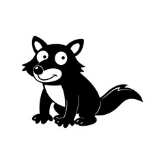 Tasmanian Devil cartoon vector silhouette