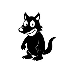 Tasmanian Devil cartoon vector silhouette
