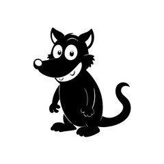 Tasmanian Devil cartoon vector silhouette