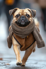 Animals wearing fashionable clothes