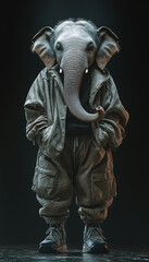 Animals wearing fashionable clothes