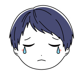 男の子の顔のアイコンイラスト