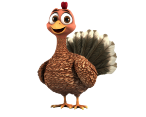 Isolated Cute Hen Cartoon Character