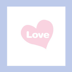hearts on pastel background. greeting card with hearts, graphic elements