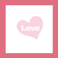 hearts on pastel background. greeting card with hearts, graphic elements