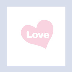 hearts on pastel background. greeting card with hearts, graphic elements