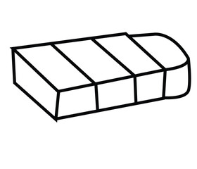Cute cartoon hand drawn vector Eraser Coloring Pages.