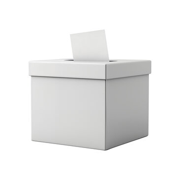 Ballot box or voting box isolated on transparent background. Cut out png