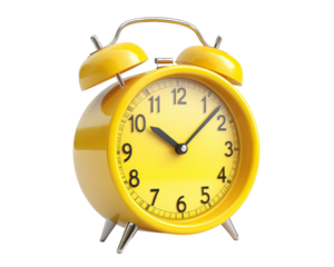 Isolated Yellow Alarm Clock