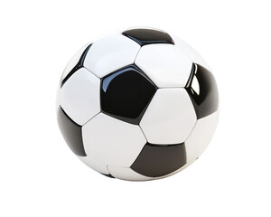 Isolated White and Black Soccer Ball