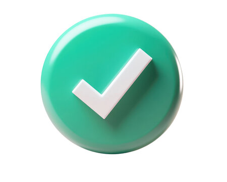 Isolated Green Circle Check Mark