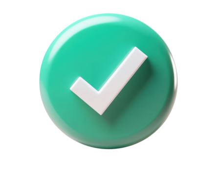 Isolated Green Circle Check Mark