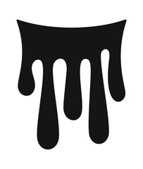 Dripping liquid black doodle element