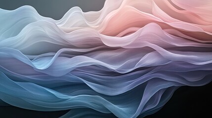 Obraz premium Soft pastel colors blend seamlessly, creating an ethereal backdrop that enhances design projects with a tranquil and flowing aesthetic, perfect for various applications