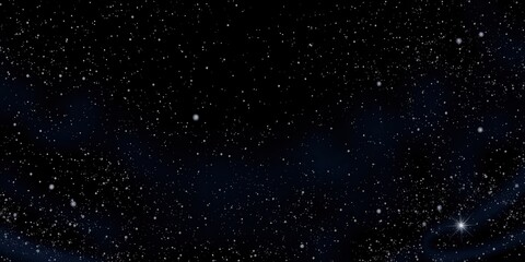 Fototapeta premium The scene captures a vast night sky illuminated by numerous stars, creating a tranquil and mesmerizing cosmic view ideal for stargazing or reflection