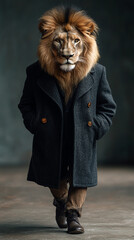 Abstract animals wearing fashionable clothes