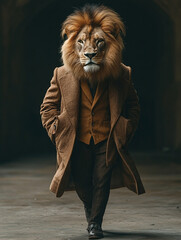 Abstract animals wearing fashionable clothes