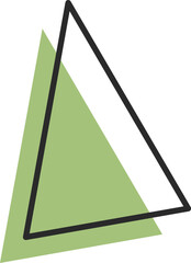 Triangle geometric shape groovy element